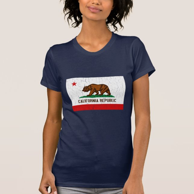 Vintage California State Flag (Distressed) T-Shirt (Front)