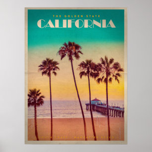 Multicolor CA California State Californian Gifts Ocean Cali Palm Trees Surfing CA Sea Beach Retro California Throw Pillow 16x16 