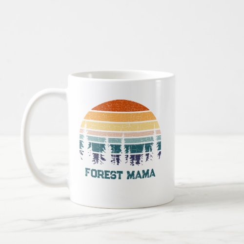 Vintage California Sunset Forest Mama Customizable Coffee Mug