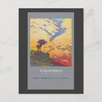 Vintage California Travel Poster Postcard