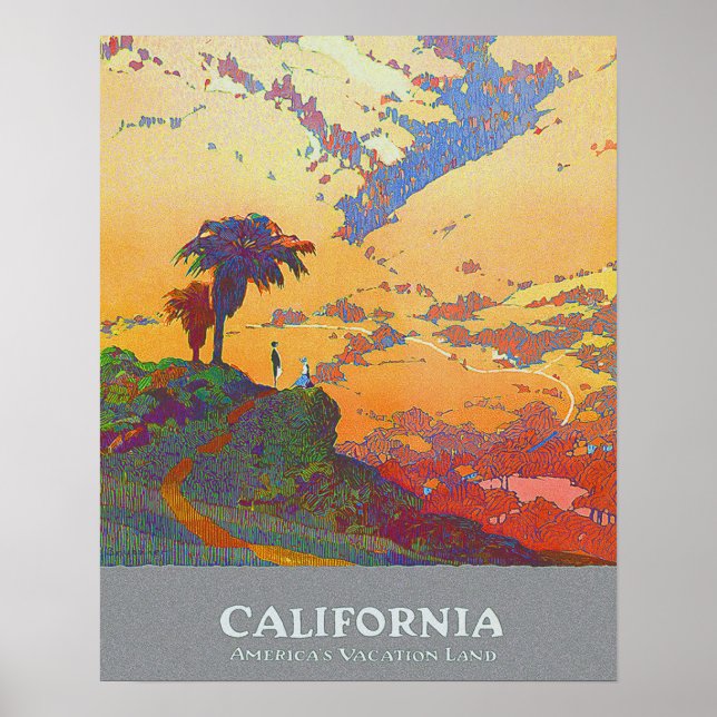 Vintage California United States Travel Poster (Front)