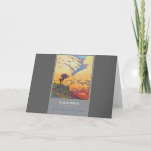 Vintage Californian Travel Art Greeting Card