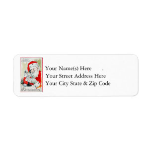 Vintage Call To Santa Label