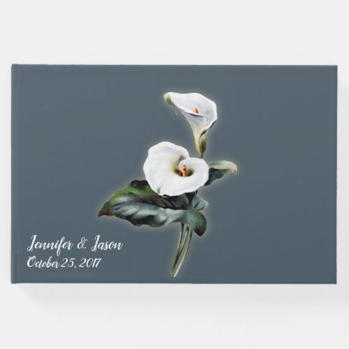 Vintage Calla Lily Wedding Guest Book