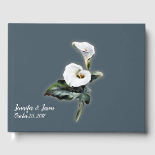 Vintage Calla Lily Wedding Guest Book