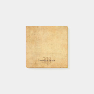 Vintage Calligraphed Monogram Elegant Template Post-it Notes