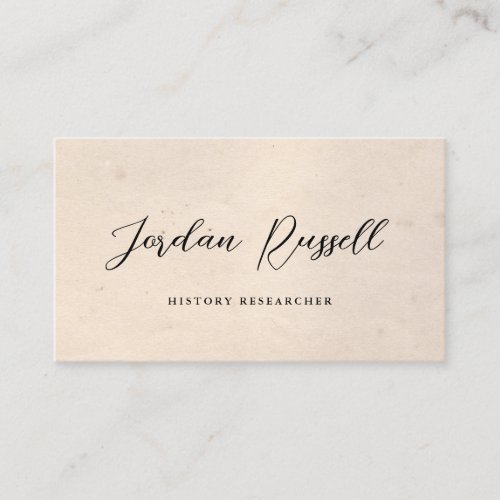 Vintage Calligraphy  Script Aged Background Square Business Card