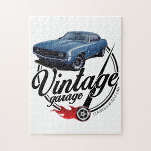 Vintage Camaro Custom garage Jigsaw Puzzle