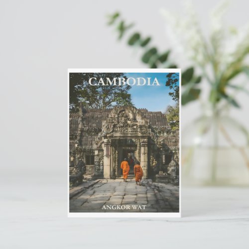 Vintage Cambodia poster Postcard