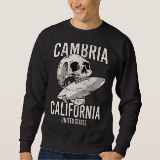 Vintage Cambria Beach California Ca Retro Surfer S Sweatshirt
