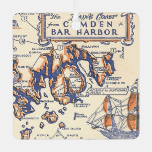 Vintage Camden Bar Harbor Ornament