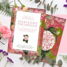 Vintage Camellia Floral 65th Birthday Brunch