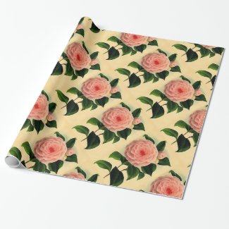 Vintage  camellia wrapping paper