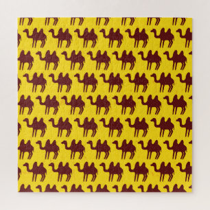 Vintage Camels: Desert Inspired Pattern. Jigsaw Puzzle