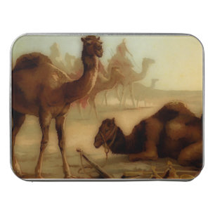 Vintage camels in the desert jigsaw puzzle