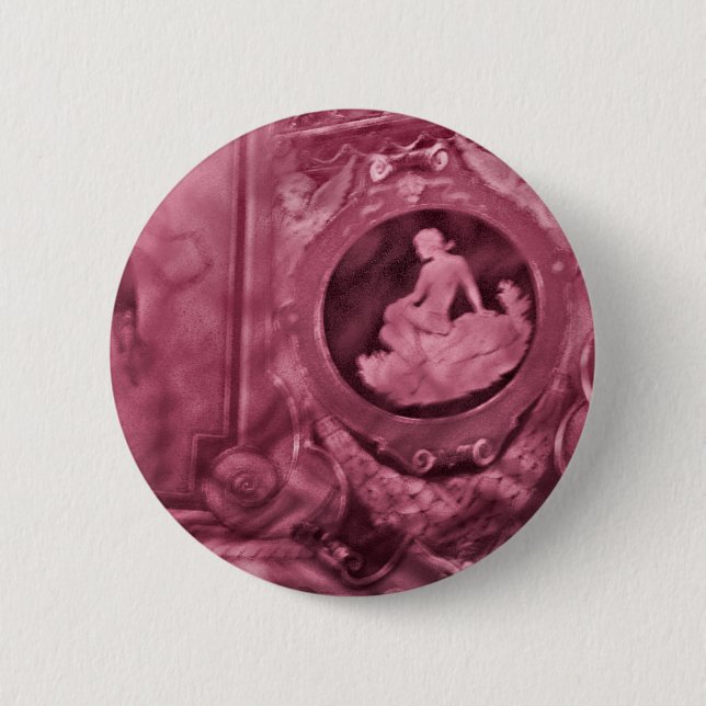 Vintage cameo pink button (Front)