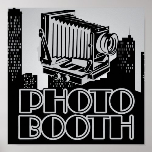 Vintage Camera 1920s Photo Booth Poster