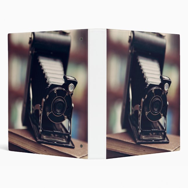 Vintage Camera 3 Ring Binder (Background)