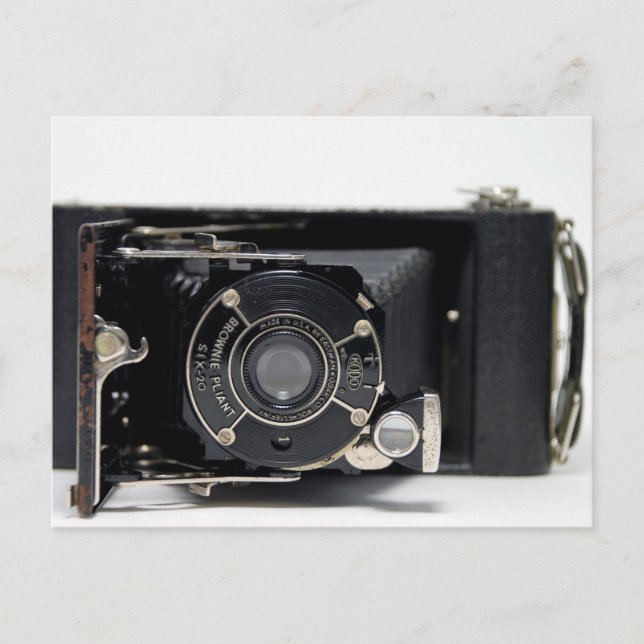 VINTAGE CAMERA 6 USA Folding Camera Postcard (Front)