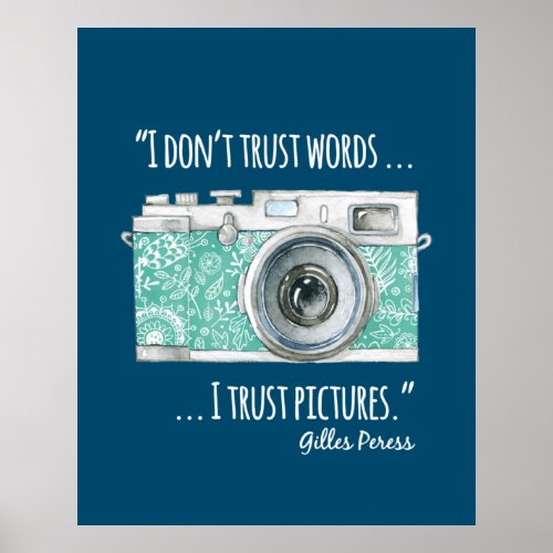 Vintage Camera and quote Poster