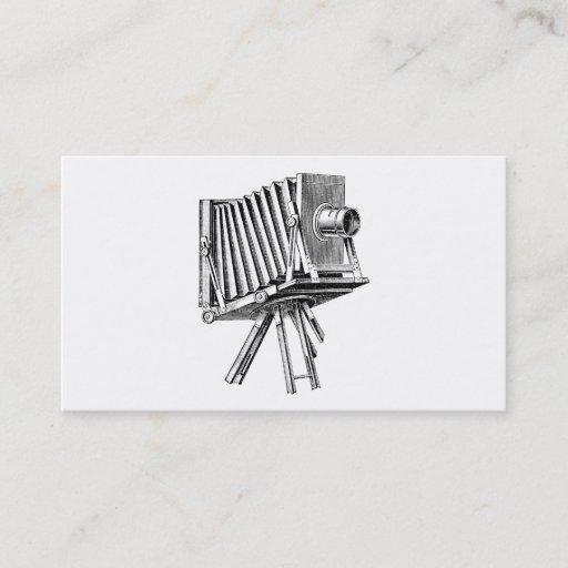 Customizable Vintage Camera - Antique Cameras Photography Black Business Card