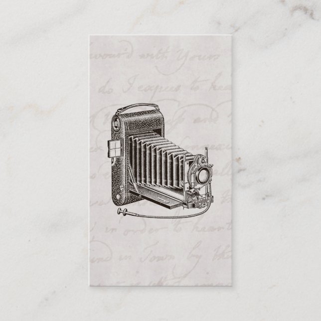 Vintage Camera - Antique Cameras Photography Retro Business Card (Front)