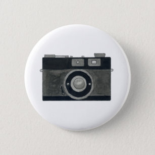 Vintage Camera Badge Button