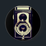Vintage camera button<br><div class="desc">Hello and welcome, this design was realized by myself. The image is the day before camera which I made even more vintage by a lighting effect, texture... Choose the background color you want by clicking Customize it - Edit - Background.</div>