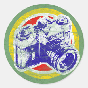 Vintage Camera Classic Round Sticker