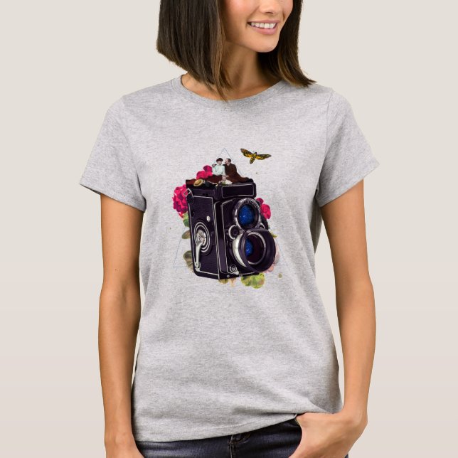 Vintage Camera Collage T-Shirt (Front)