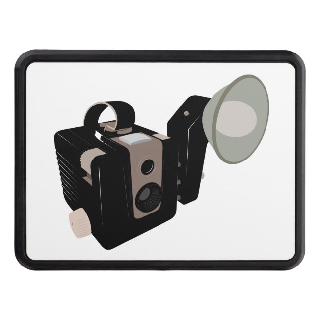 Vintage Camera drawing Hitch Cover (Front)