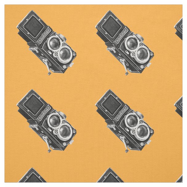 Vintage Camera Novelty Fabric Zazzle