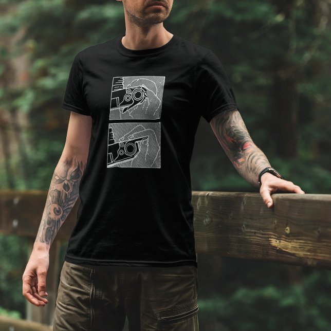 Vintage camera film advance lever drawing T-Shirt (Creator Uploaded)