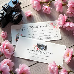 Vintage Camera &amp; Florals Photography Gift voucher