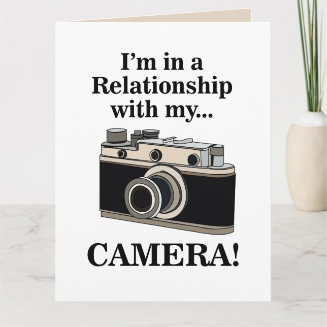 Vintage Camera Funny Photographer Birthday Card (Front)