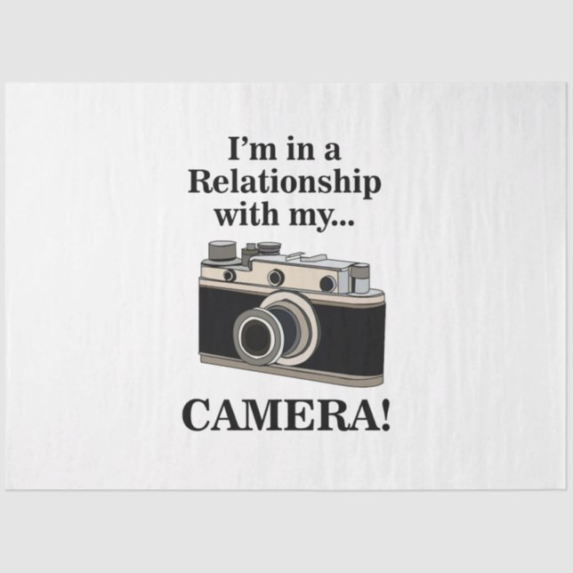 Vintage Camera Funny Photographer Birthday Tissue Paper (Front)