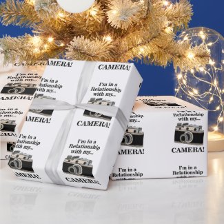 Vintage Camera Funny Photographer Birthday Wrapping Paper