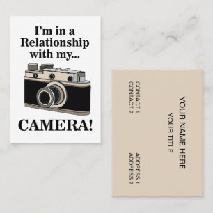 Vintage Camera Funny Photographer Business Card