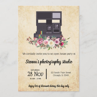 Vintage Camera Invitation