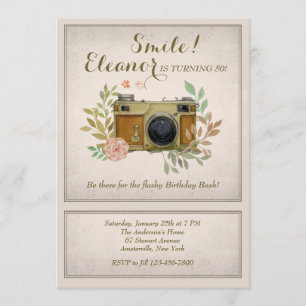 Vintage Camera Invitation