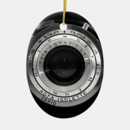 Vintage Camera Lens Ceramic Ornament