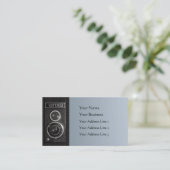 Vintage Camera Lens Chubby Business Card (Standing Front)