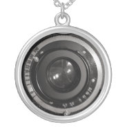 Vintage Camera Lens On Silver Plated Necklace at Zazzle