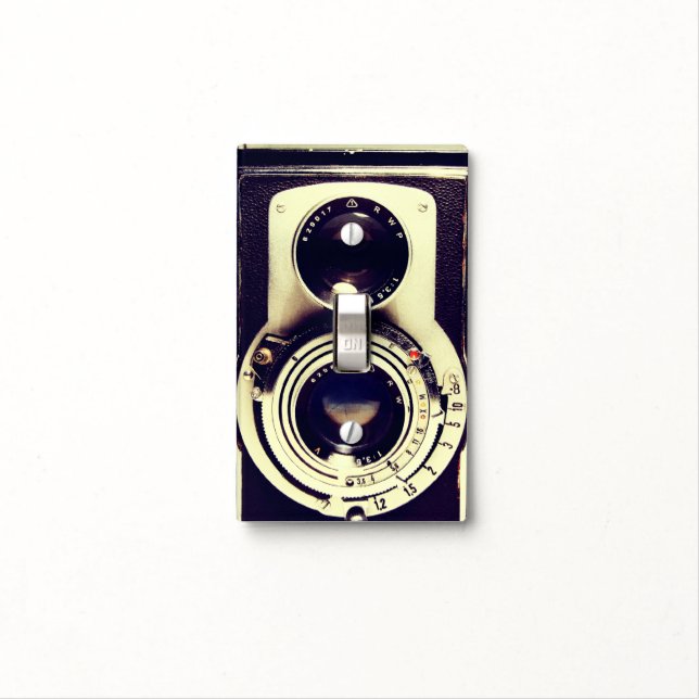 Vintage Camera Light Switch Cover (In Situ)