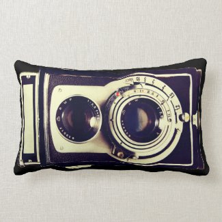 Vintage Camera Lumbar Pillow