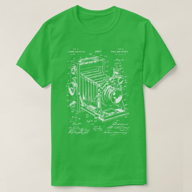 vintage camera obscura patent T-Shirt (Design Front)