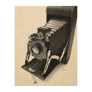 Vintage Camera on wood Wall Decor