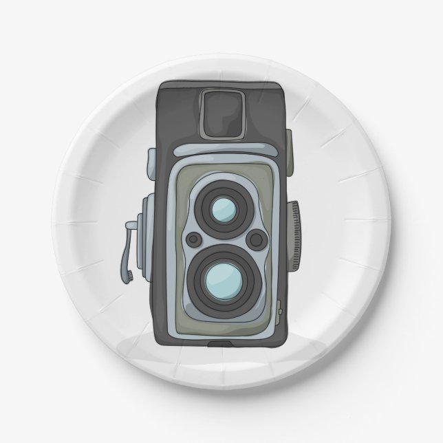 Vintage Camera Paper Plates (Front)