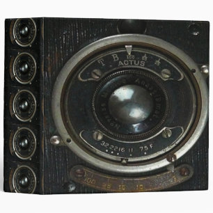 Vintage Camera photo album 3 Ring Binder