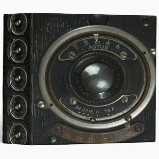 Vintage Camera photo album 3 Ring Binder